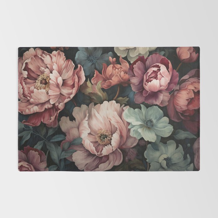Regency Vibe Floral Opulence Moody Garden Rug Gallery Image 2