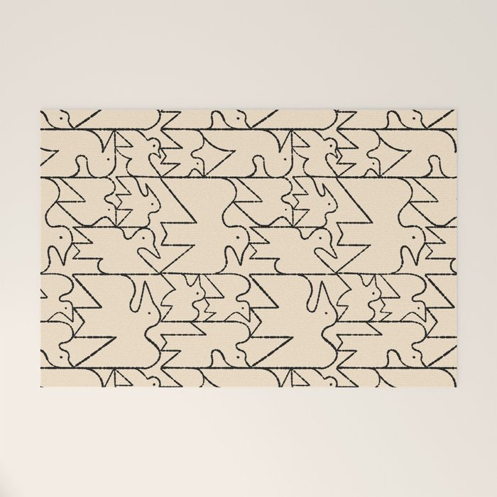 Linear Flock No. 1 Welcome Mat Gallery Image 1