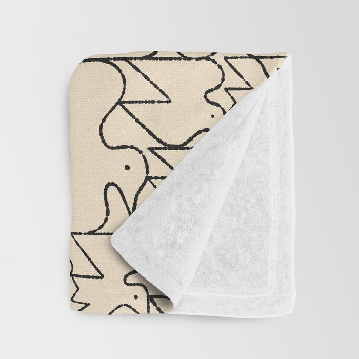 Linear Flock No. 1 Throw Blanket Gallery Image 3