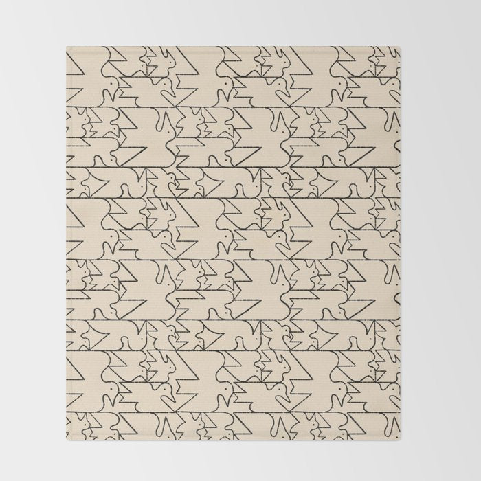 Linear Flock No. 1 Throw Blanket Gallery Image 2