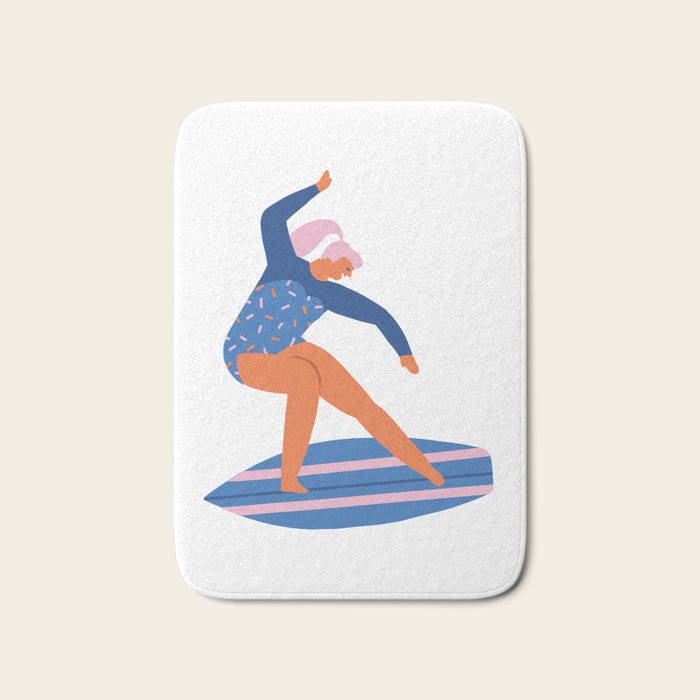 Surf girl Bath Mat Gallery Image 1