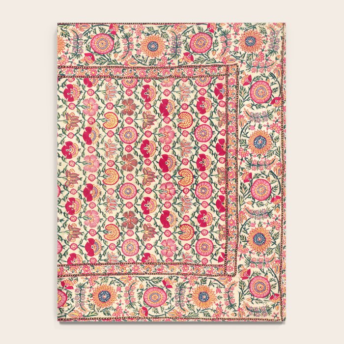 Vintage India Embroidered Textile, 17th Century Notebook Gallery Image 4