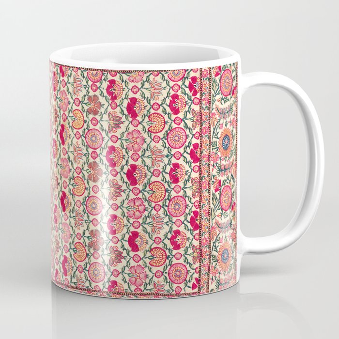 Vintage India Embroidered Textile, 17th Century Coffee Mug Gallery Image 1