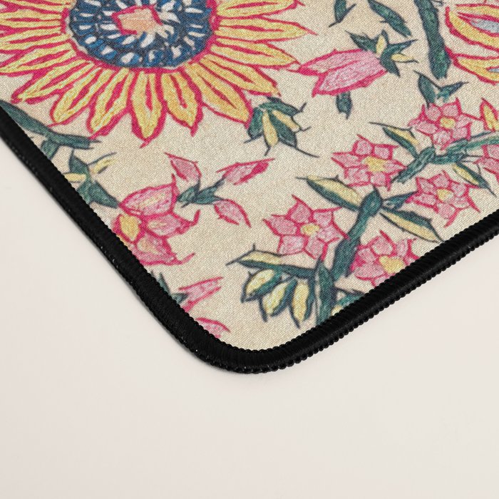 Vintage India Embroidered Textile, 17th Century Desk Mat Gallery Image 4