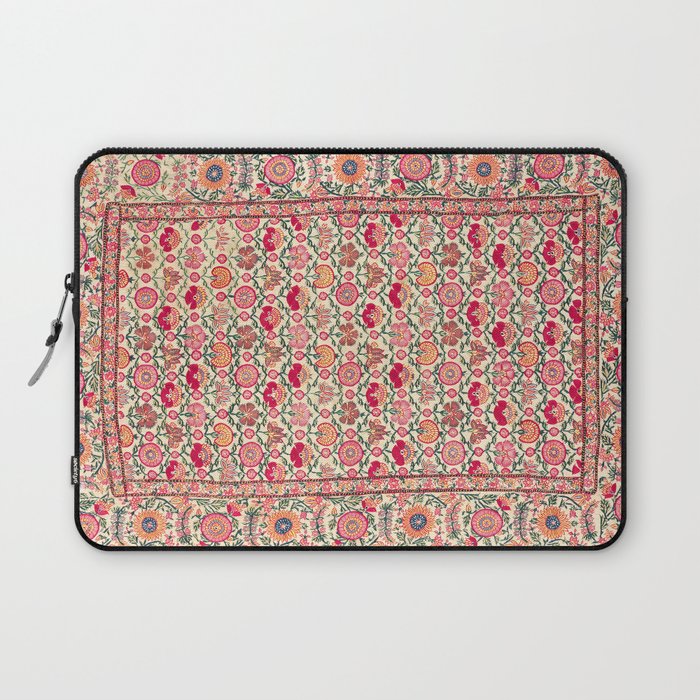 Vintage India Embroidered Textile, 17th Century Laptop Sleeve Gallery Image 1