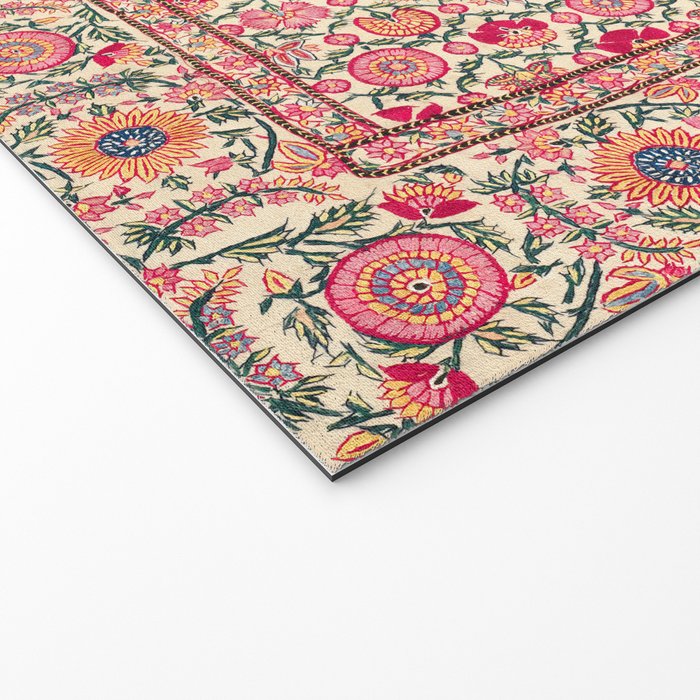 Vintage India Embroidered Textile, 17th Century Welcome Mat Gallery Image 2