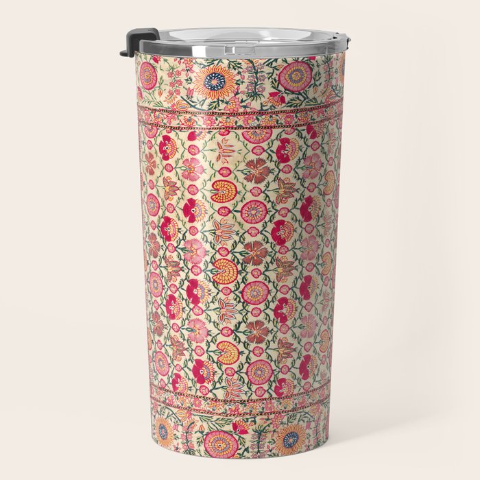 Vintage India Embroidered Textile, 17th Century Travel Mug Gallery Image 3