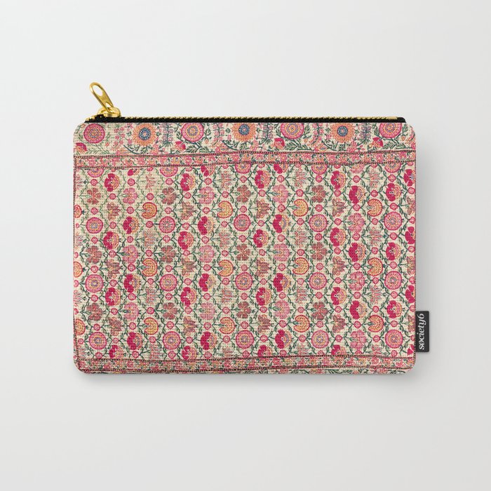 Vintage India Embroidered Textile, 17th Century Carry All Pouch Gallery Image 1