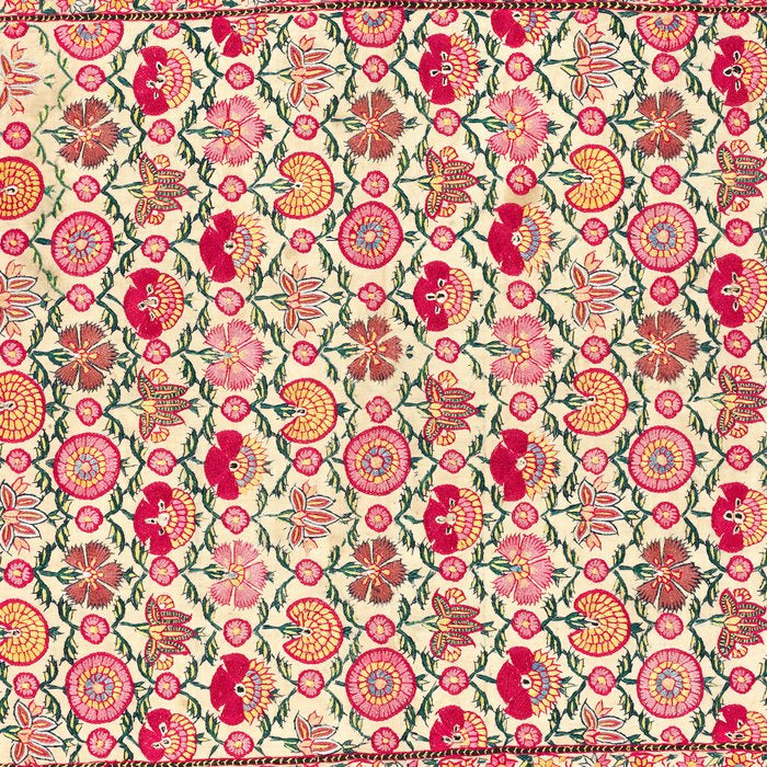 Vintage India Embroidered Textile, 17th Century Coffee Mug Gallery Image 2