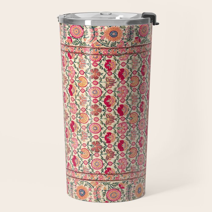 Vintage India Embroidered Textile, 17th Century Travel Mug Gallery Image 2