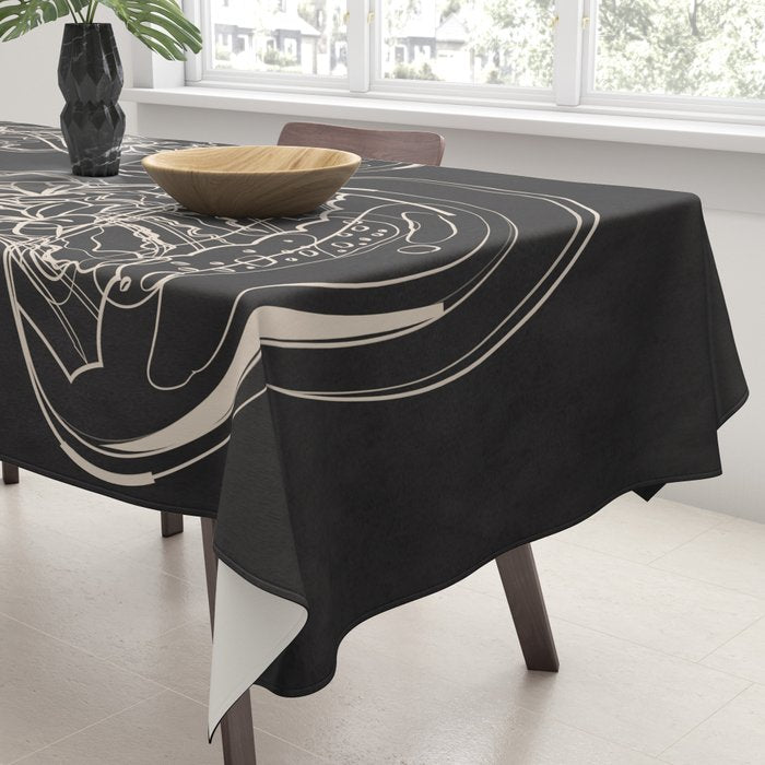 Minimal Floral Jellyfishes 2 Tablecloth Gallery Image 3
