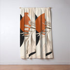 Abstract Art Tropical Leaves 133 Window Curtain Gallery Image 3