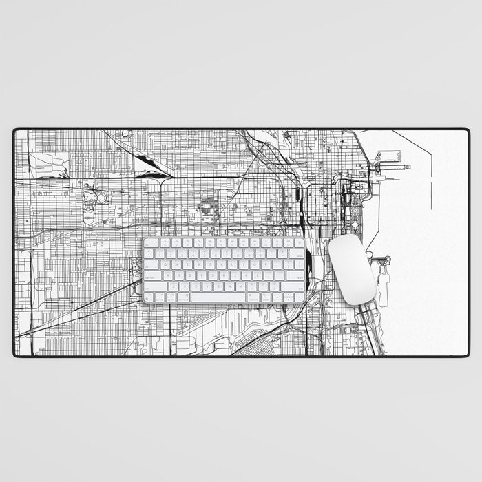 Chicago Map Desk Mat Gallery Image 1