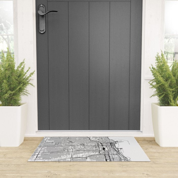Chicago Map Welcome Mat Gallery Image 3