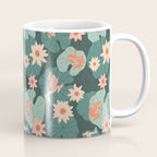 Pastel frogs and waterlilies - Magical Forest Coffee Mug Gallery Image 1