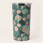 Pastel frogs and waterlilies - Magical Forest Travel Mug Gallery Image 1