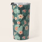 Pastel frogs and waterlilies - Magical Forest Travel Mug Gallery Image 3