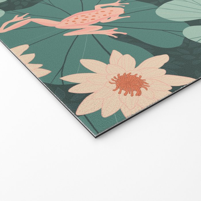 Pastel frogs and waterlilies - Magical Forest Welcome Mat Gallery Image 2