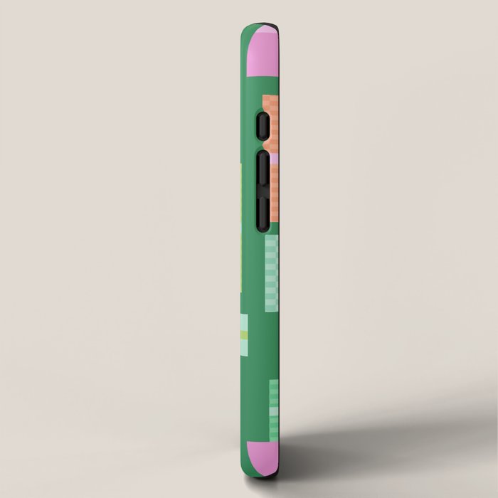 Retro Christmas Presents - Multi on Green iPhone Case Gallery Image 2