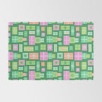 Retro Christmas Presents - Multi on Green Rug Gallery Image 2