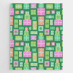 Retro Christmas Presents - Multi on Green Jigsaw Puzzle Gallery Image 1