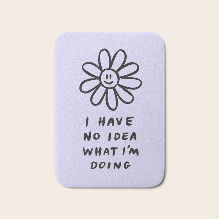No Idea Daisy in Lilac Bath Mat Gallery Image 1