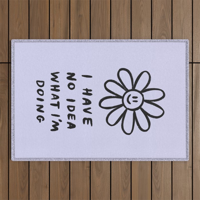 No Idea Daisy in Lilac Outdoor Rug Gallery Image 1