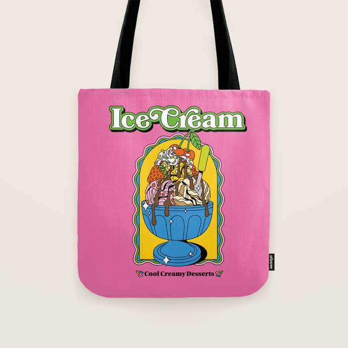 Vintage style Ice Cream Tote Bag Gallery Image 1