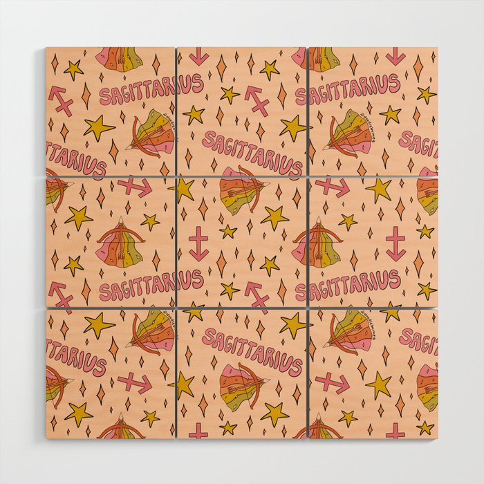 Sagittarius Print Wood Wall Art Gallery Image 1