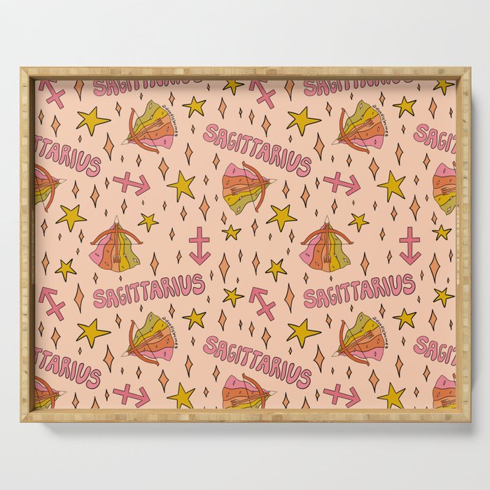 Sagittarius Print Serving Tray Gallery Image 1