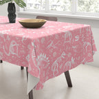 Excavated Dinosaur Fossils in Candy Pink Tablecloth Gallery Image 3