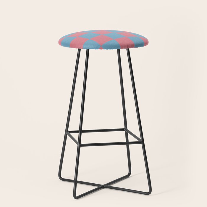 Cool Eclectic Revival Checks Stool Gallery Image 1