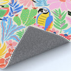 Joyful Jungle Exotic Birds Colorful Pattern Rug Gallery Image 4