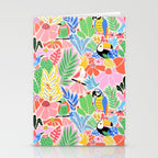 Joyful Jungle Exotic Birds Colorful Pattern Stationery Card Gallery Image 2