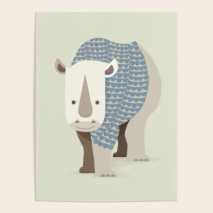 Whimsical Rhinoceros Poster Gallery Image 4