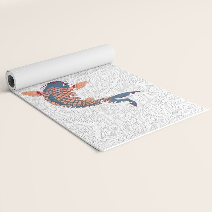 koi fish bold graphic Yoga Mat Gallery Image 2
