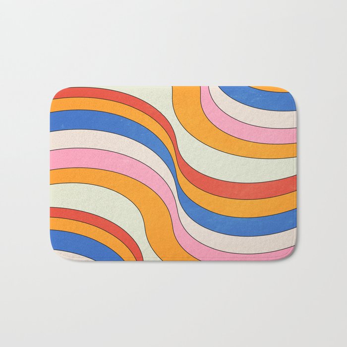 Retro Waves Bath Mat Gallery Image 1