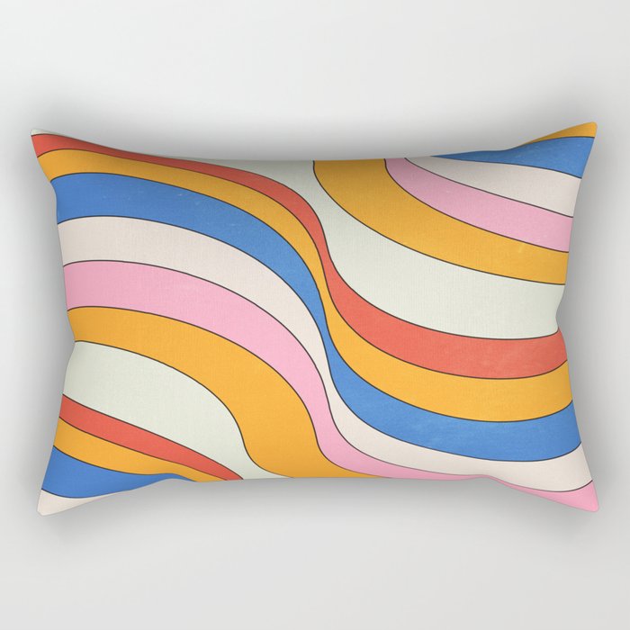 Retro Waves Rectangular Pillow Gallery Image 1
