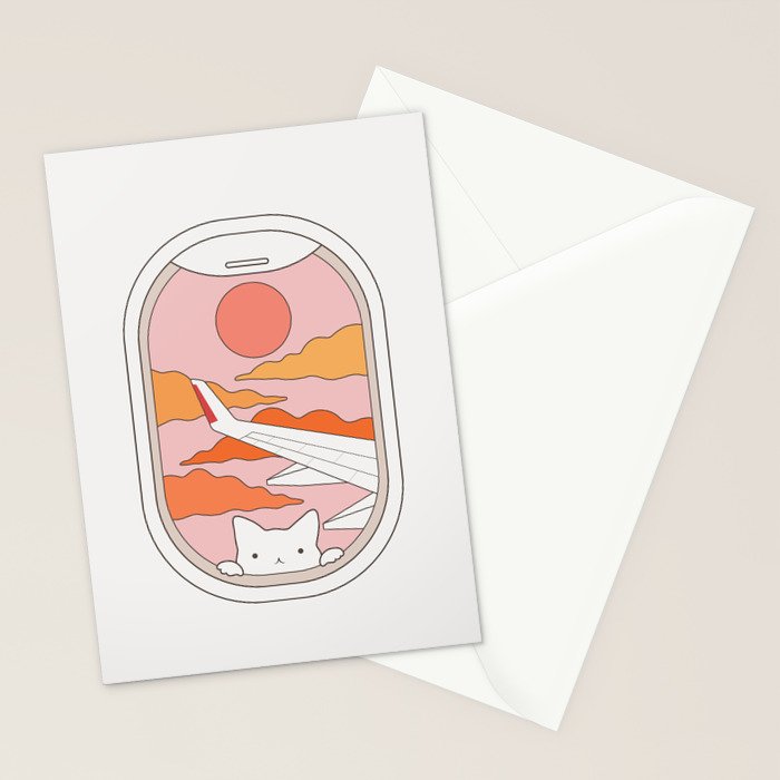 Cat Landscape 173 Stationery Card Gallery Image 2