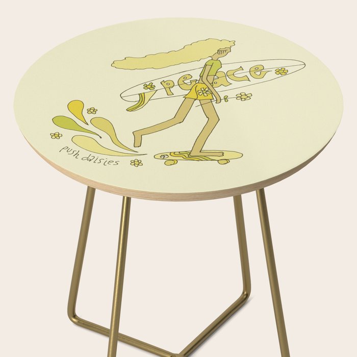 push daisies skate // retro surf art by surfy birdy Side Table Gallery Image 2