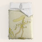 push daisies skate // retro surf art by surfy birdy Comforter Gallery Image 6