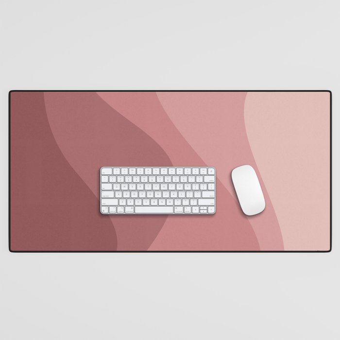 Abstract Color Waves - Pink Tones Desk Mat Gallery Image 1