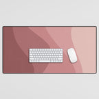 Abstract Color Waves - Pink Tones Desk Mat Gallery Image 1