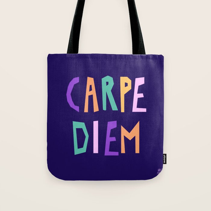 Carpe Diem lettering Tote Bag Gallery Image 1