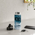 Aerial Surf Print - Surfers Riding Big Ocean Wave Water Bottle Gallery Image 4