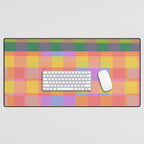 Rainbow criss-cross Desk Mat Gallery Image 1