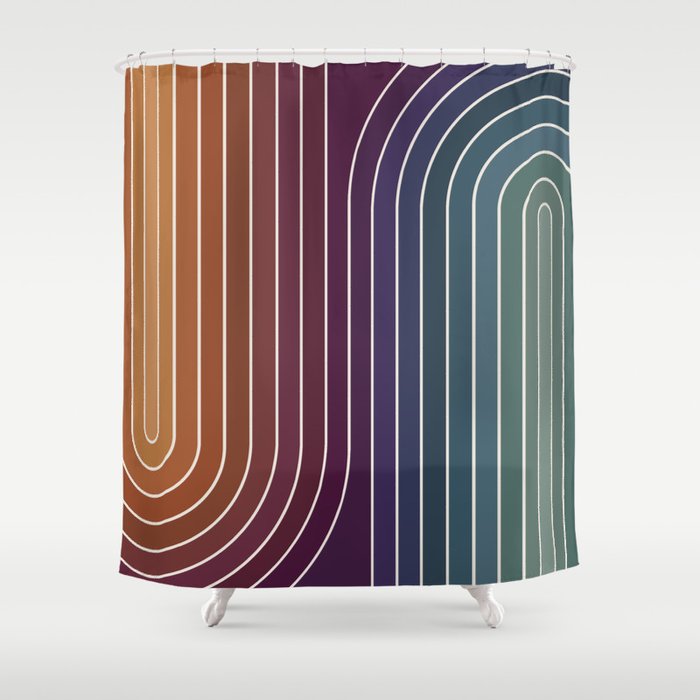 Gradient Curvature X Shower Curtain Gallery Image 1