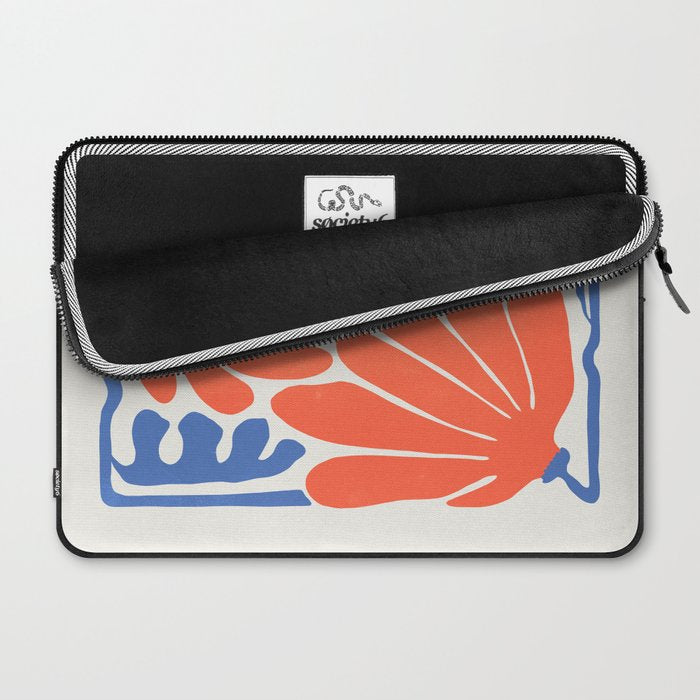 Coral Flowers & Ferns Laptop Sleeve Gallery Image 2