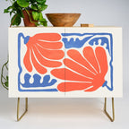 Coral Flowers & Ferns Credenza Gallery Image 1