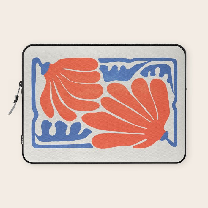 Coral Flowers & Ferns Laptop Sleeve Gallery Image 1